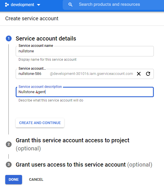 Create ServiceAccount - Step 1