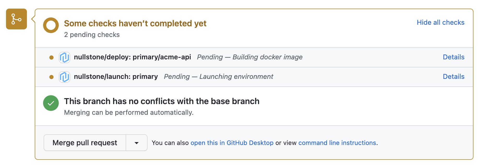 Github PR Status