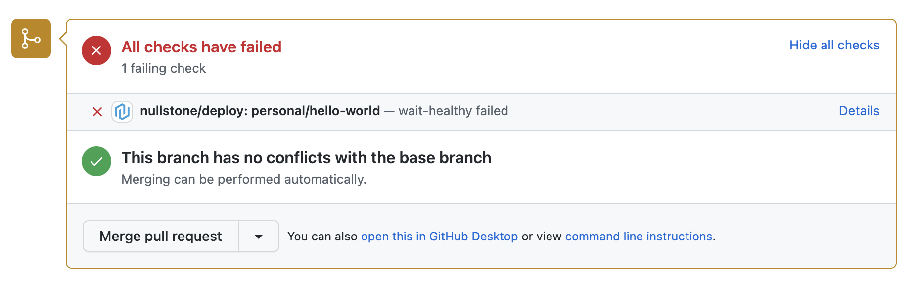 Preview Environment Error